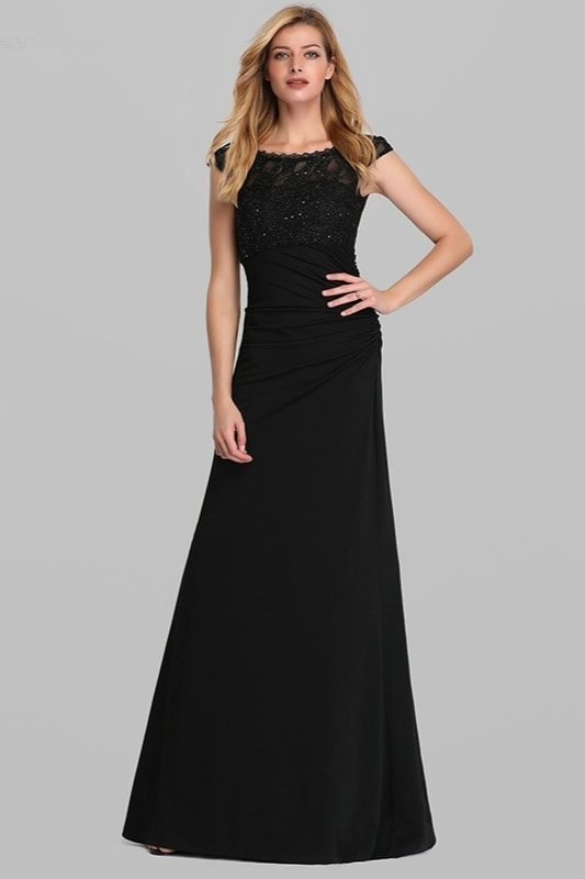 Gorgeous Black Lace Appliques Prom Dress Long Mermaid Evening Party Gowns Online
