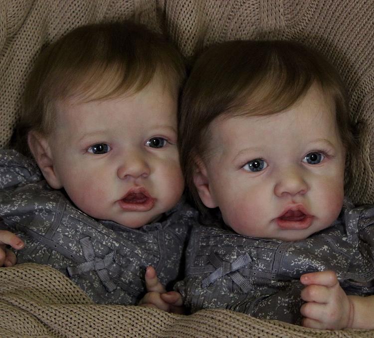  [Kids Gifts 2022 Deals] 20'' Twin Sisters  Clarissa and Hatcher Reborn Baby Doll Girl,Quality Realistic Handmade Dolls - Reborndollsshop.com®-Reborndollsshop®