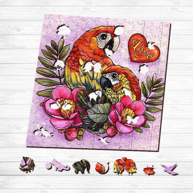 Parrot Forever Wooden Puzzle
