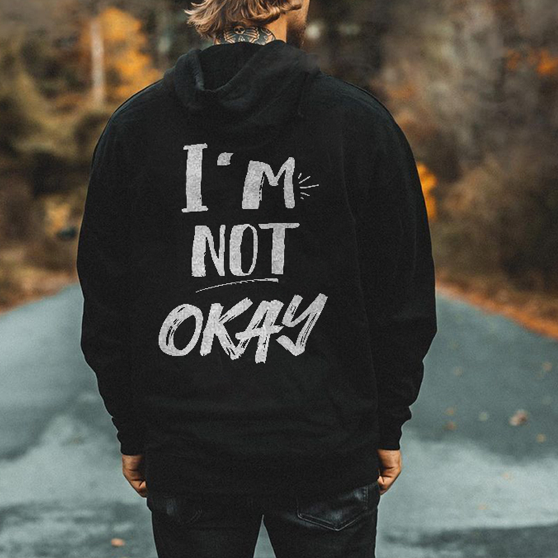 I'm not okay Men’s Hoodie - Krazyskull