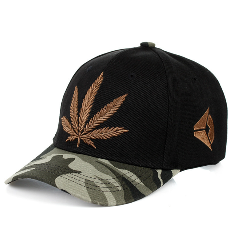 Livereid Camouflage Color Matching Maple Leaf Embroidery Casual Hat - Livereid