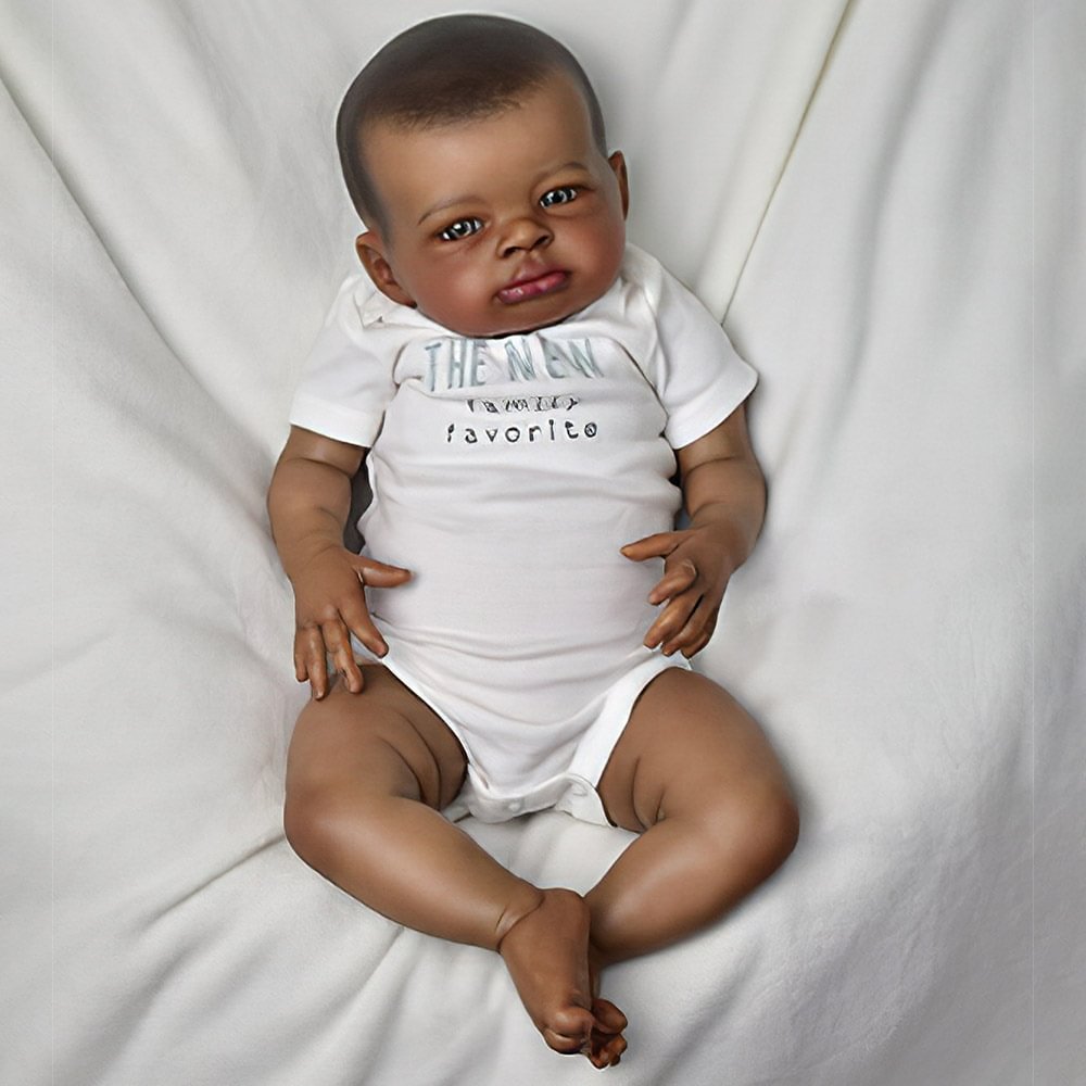 New Series!]18” The Black Girl Named Itzel Cloth Body Baby Doll,Collectible Reborn Baby Doll