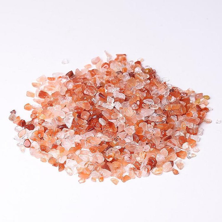 0.1kg Different Size Natural Red Quartz Chips Crystal Chips for Decoration Crystal wholesale suppliers