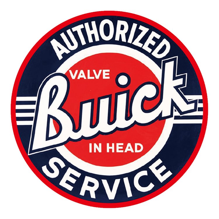 Buick Service - Round Vintage Tin Signs/Wooden Signs - 30x30cm