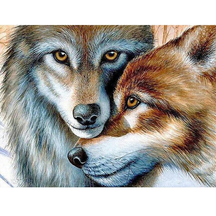 Wolf - Full Round Drill Diamond Painting - 40x30cm(Canvas)