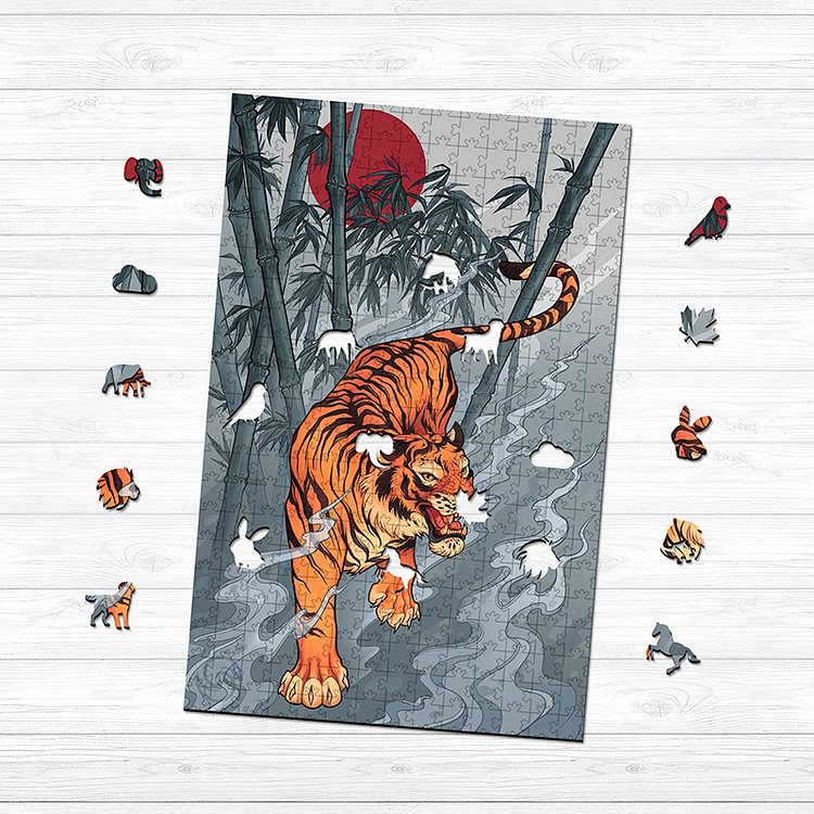 Chinese Tiger Wooden Jigsaw Puzzle