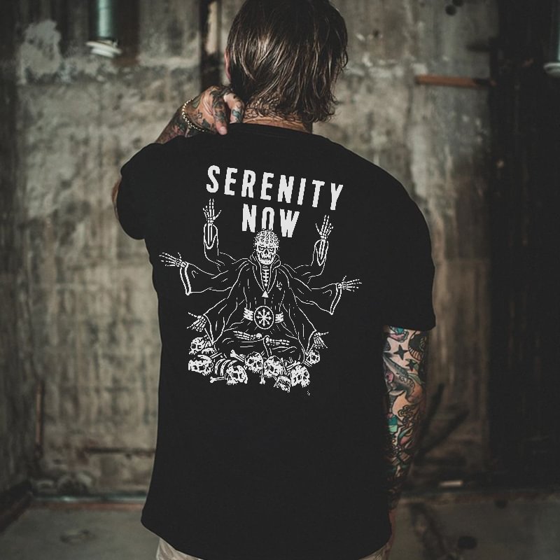 Cloeinc  Serenity Now Printed Casual Men's Sports T-shirt - Cloeinc