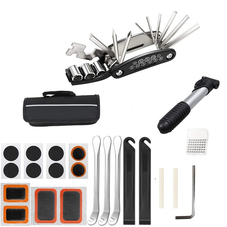 Portable Bicycle Repairing Tool Kit Glue-Free Cycling Repair Accessories