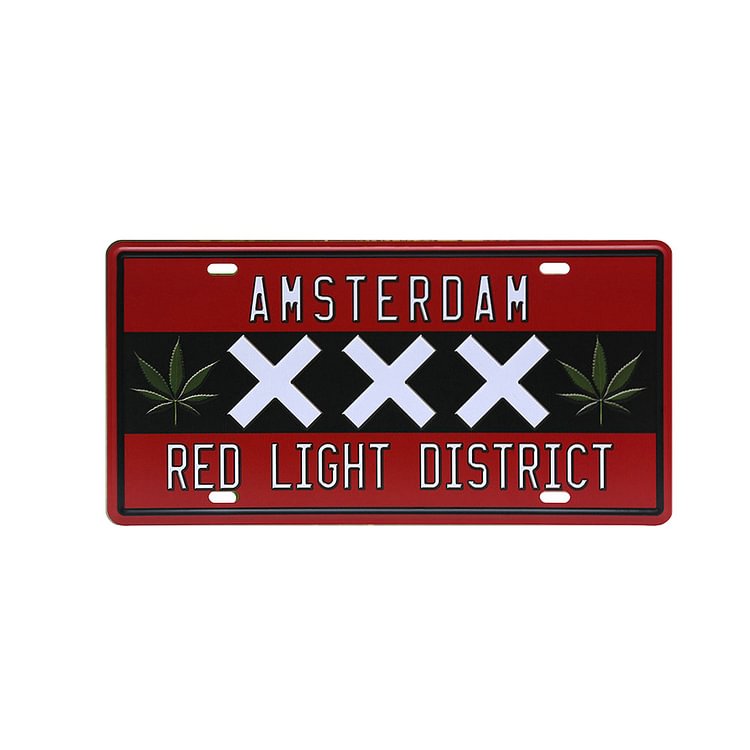 Dutch Red Line - Car Plate License Tin Signs/Wooden Signs - 30x15cm