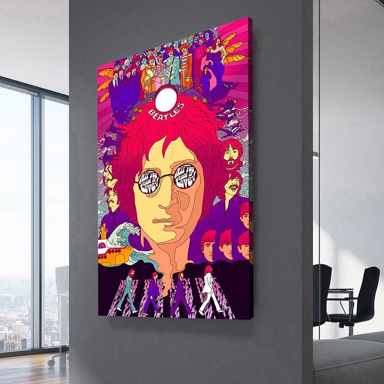The Beatles John Lennon Canvas Wall Art