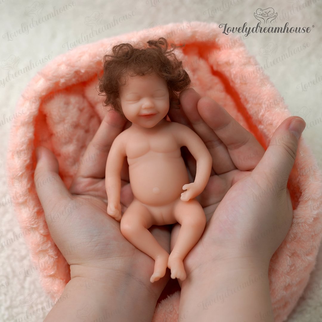 Nellie 6'' Miniature Reborn Doll Soft Full Silicone Body Girl