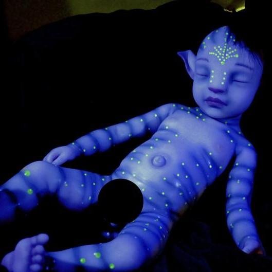 20'' Realistic Elkin Truly Handmade Fantasy Avatar Reborn Baby Boy Glow Doll 2022 -jizhi® - [product_tag]