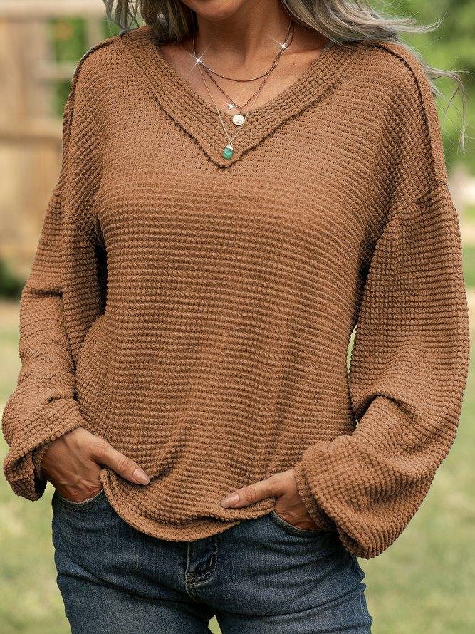 casual long sleeve cocoon shirts & tops-Corachic