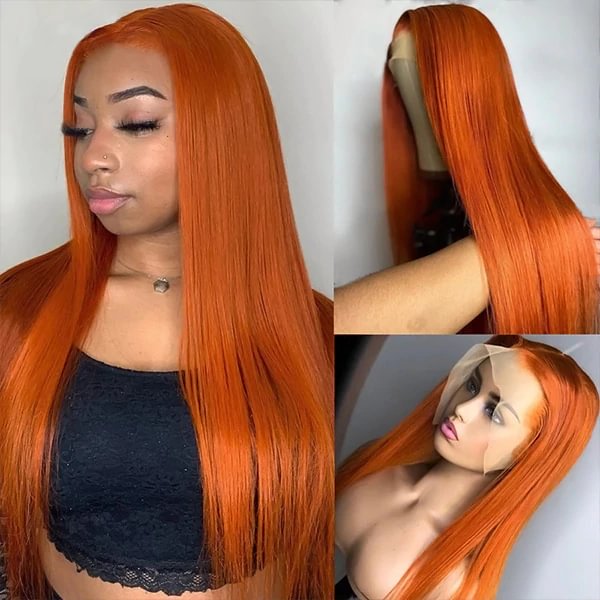 Eye-catching Wig丨12-28 Inches Ginger Straight Hair丨13×4 HD Lace Wig