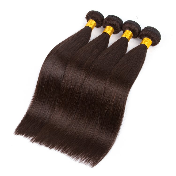 1 PC Dark Brown Straight Hair Bundles丨Indian Mature Hair、Virgin Hair、Original Hair