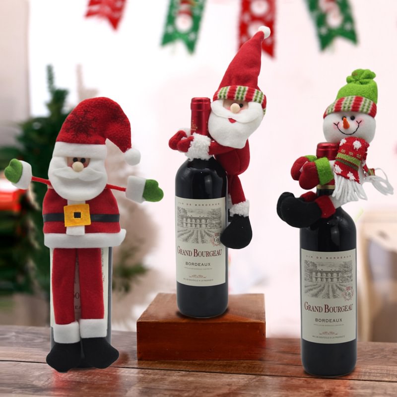 Minnieskull Santa Claus Snowman Christmas Cartoon Doll For Bottle Decor - Minnieskull