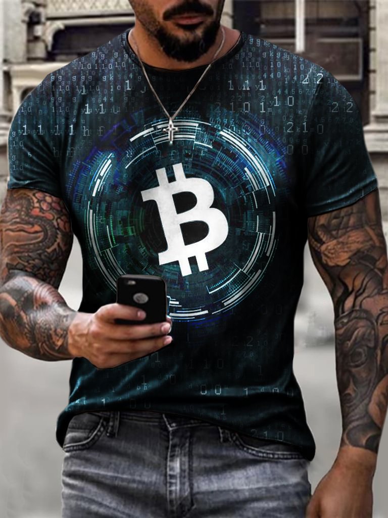 shion Technology Bitcoin Print T-shirt / [viawink] /