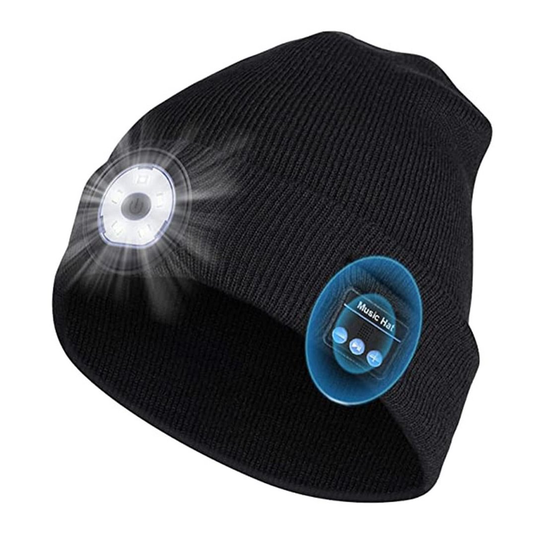 Hat Wireless Bluetooth 5.0 Cap Headphone Headset With LED Light - vzzhome