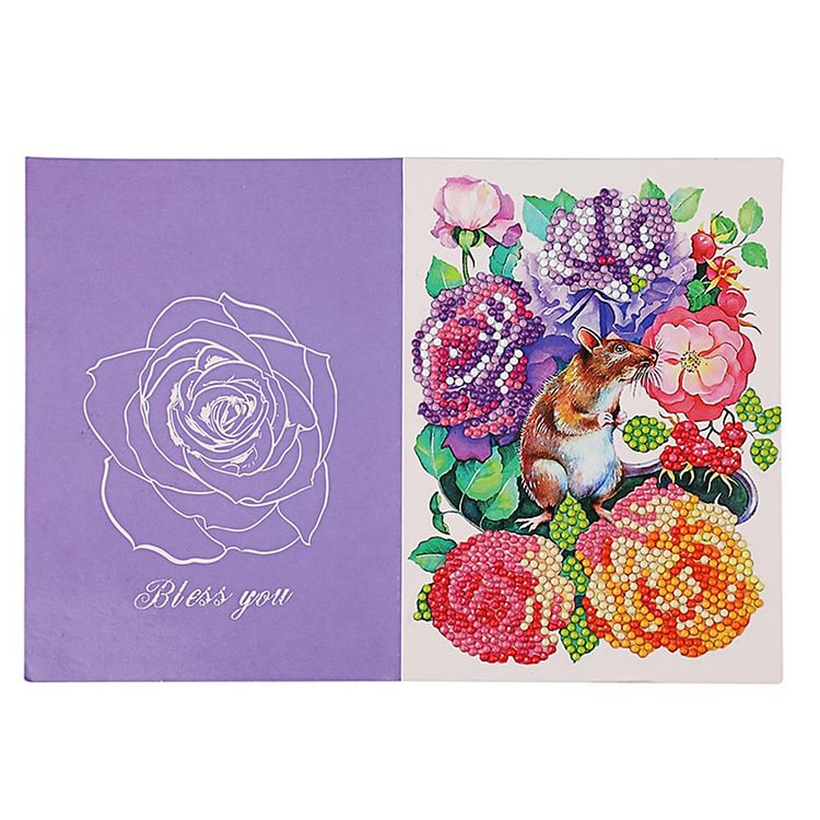 Flowers-Creative Diamond Greeting Card