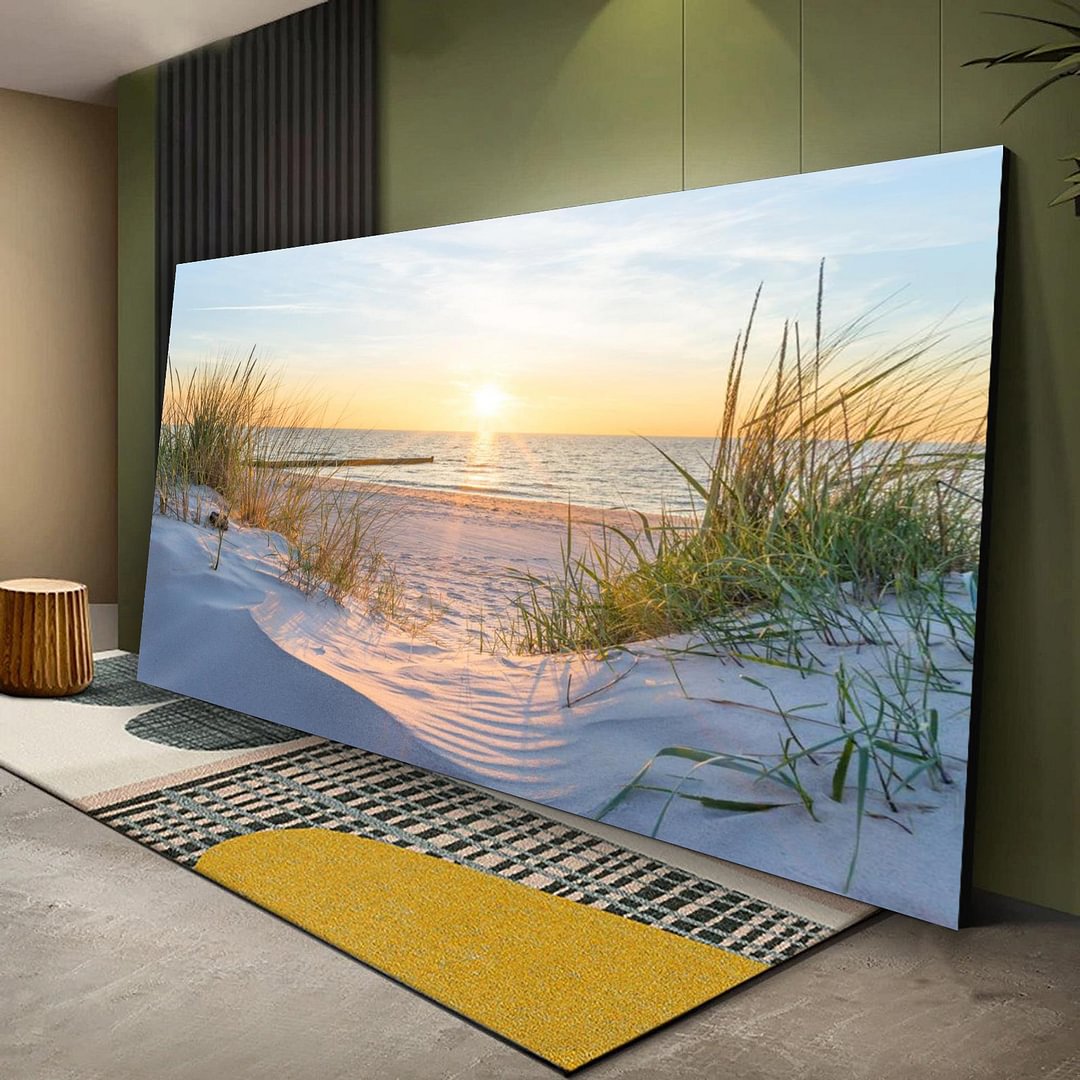 Sunrise Beach Landscape Canvas Wall Art