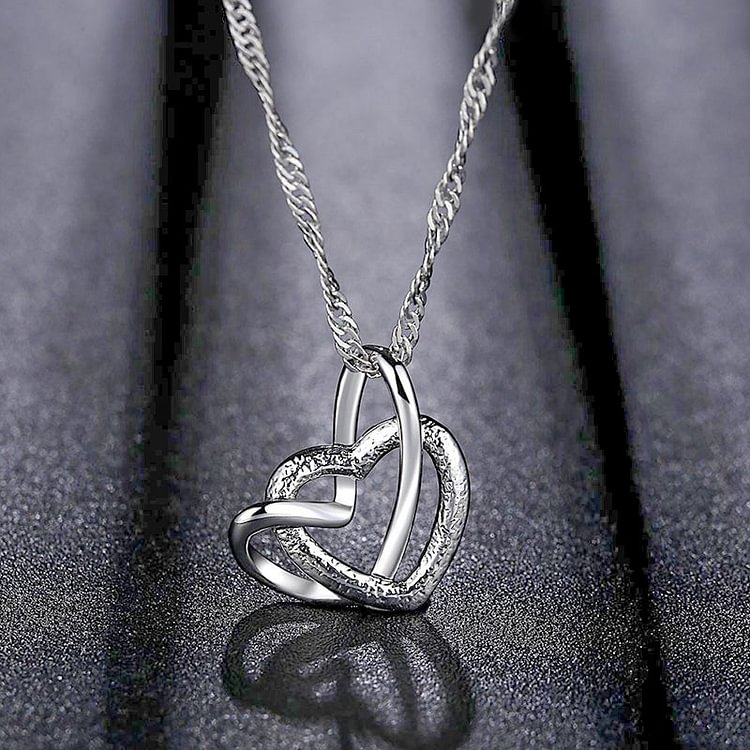 S925 We Are Connected Heart to Heart Necklace