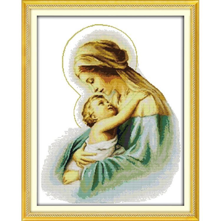 Virgin And Child  - 14Ct Counted Cross Stitch Kit  64*52CM