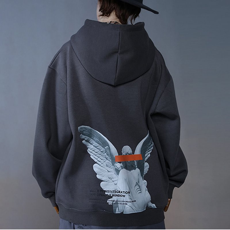 Angel God Printed Hoodie Sweatshirt / Techwear Club / Techwear
