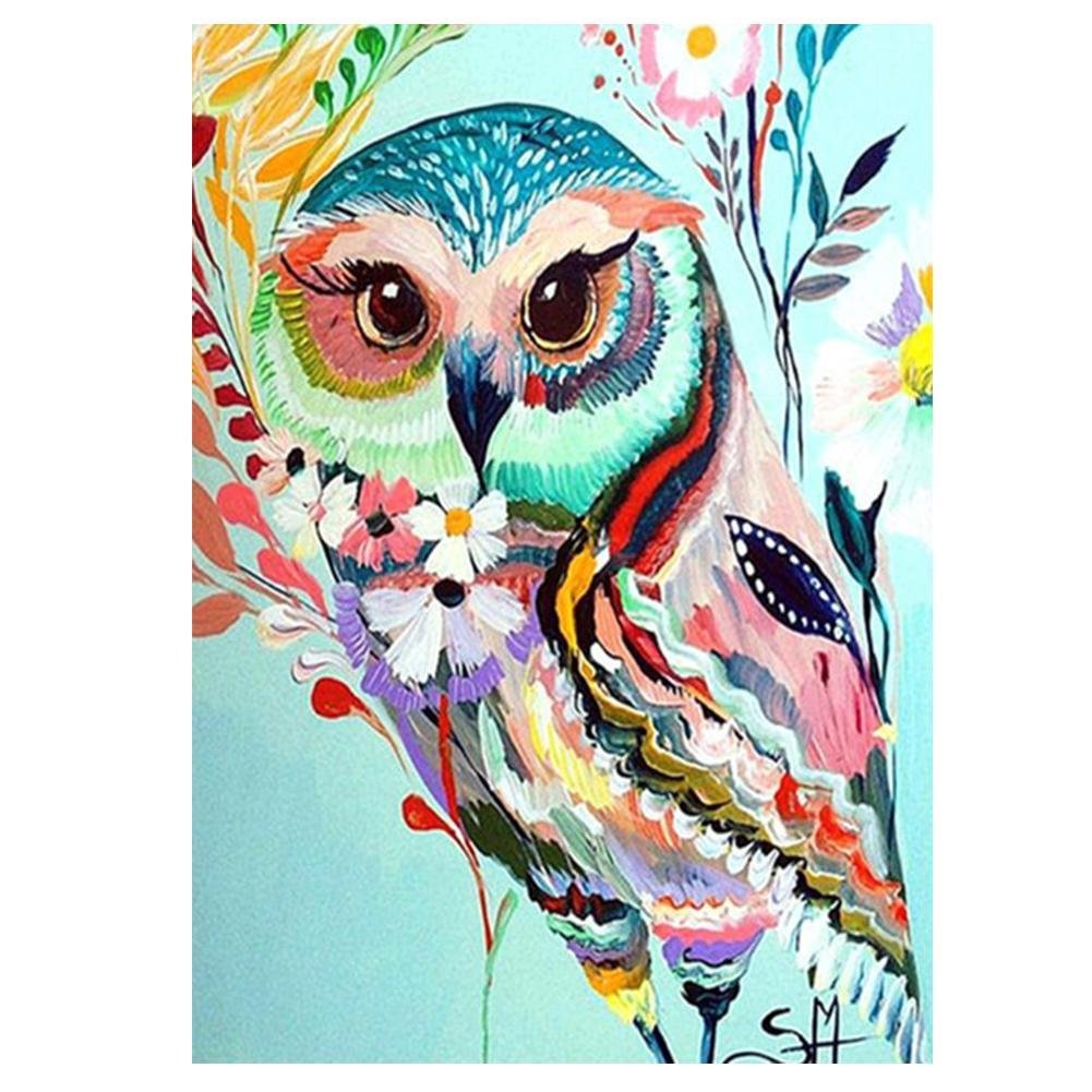 Full Round Diamond Painting Bird Owl (30*20cm)