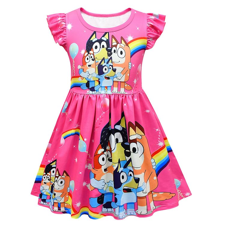 2021mayoulove bluey Bourrouilh Dress Children's Flying Sleeve Doll Dress 80501-Mayoulove