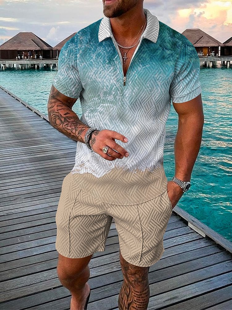 Men's Vacation HAILANG Beach Print Suit