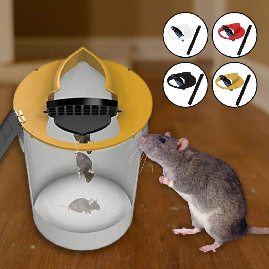 Mouser™ - The Smart Flip and Slide Bucket Lid Mouse & Rat Trap、、sdecorshop
