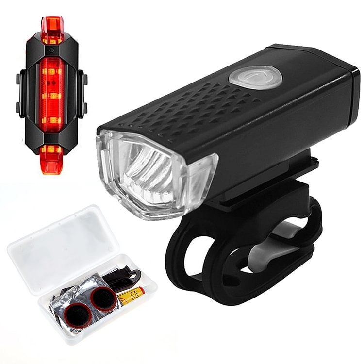 XPE LED Bicycle Front Tail Light Waterproof MTB Lamp Tire Repair Tool Sets