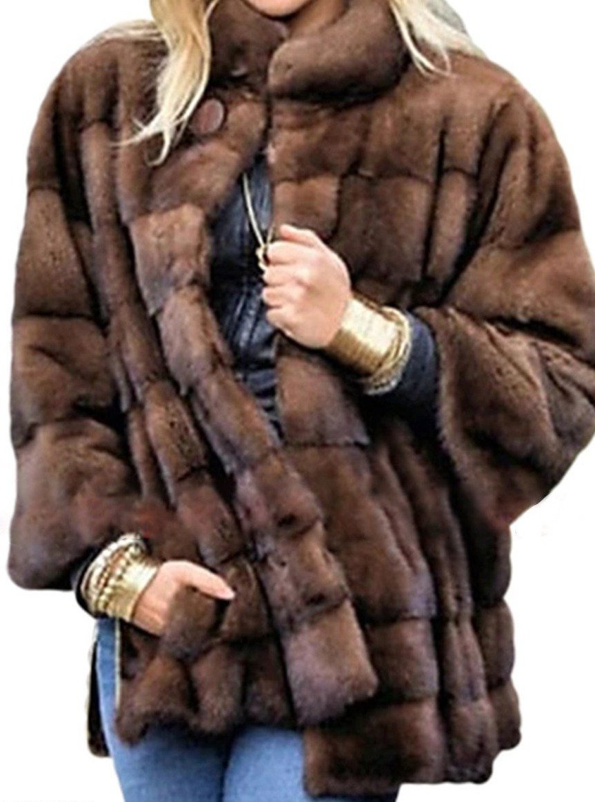Plus Size Fox Fur Coat-Corachic
