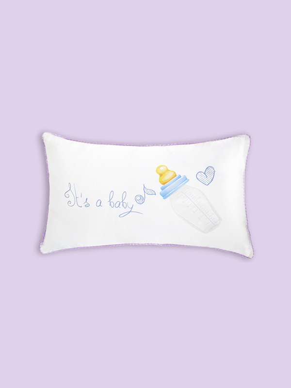 Baby Bottle Single Side Silk Pillowcase For Kids