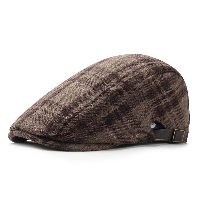 Men's 1942s British vintage check wool beret / [viawink] /