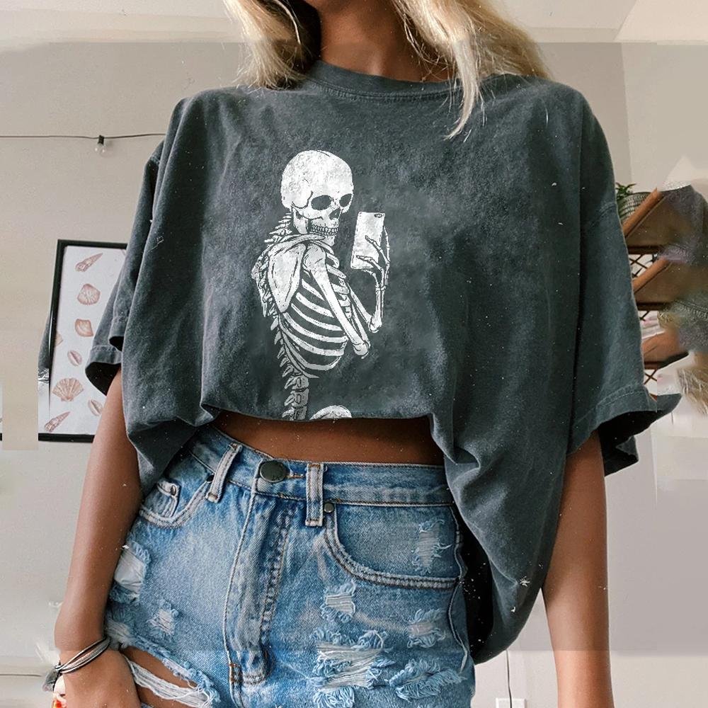 Minnieskull Fashion Skull Print T-shirt - Minnieskull