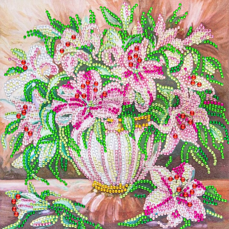 Flowers - Crystal Special Shaped Diamond Painting - 30*30CM