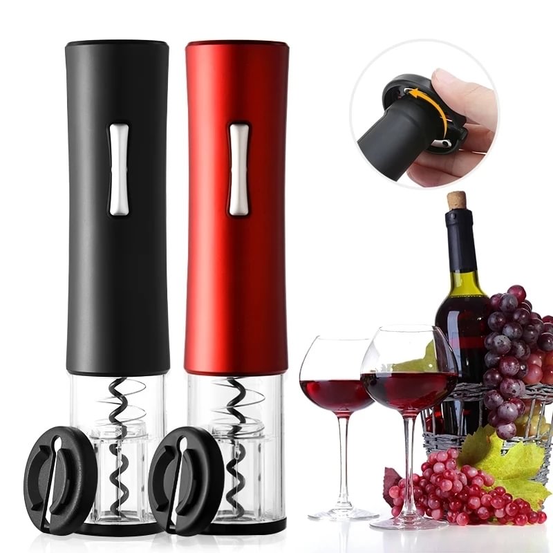 Electric Wine Opener, Automatic Wine Bottle Opener Set with Foil Cutter Vacuum Stopper and Wine Pourer, 4-in-1 Rechargeable Wine Opener Gift for Home Kitchen Bar Restaurant Party-BSTOL-Bstol