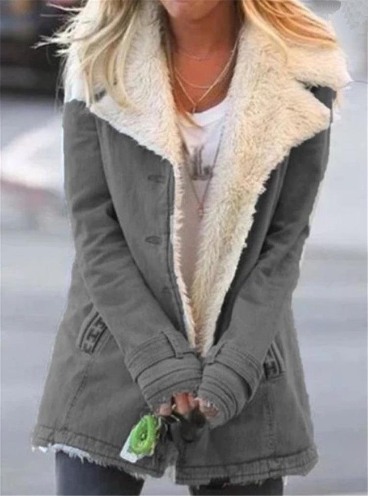 Mayoulove Fashion  thick warm cotton padded jacket coat-Mayoulove