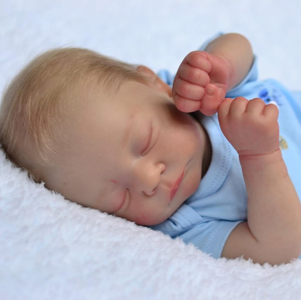 12" Innocently and lovingly Real Lifelike Mini Silicone Sleeping Reborn Boy Pius