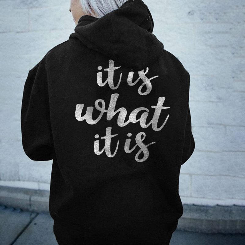 IT IS WHAT Women's casual printed hoodie -  