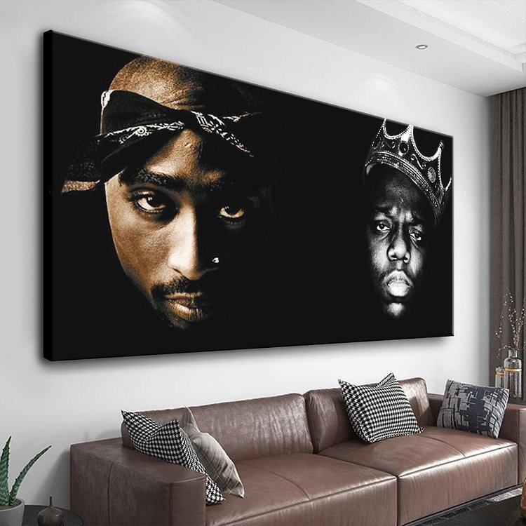 Greatest Rapper Tupac Shakur & The Notorious B.I.G. Canvas Wall Art