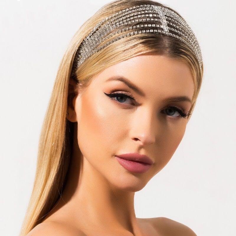 Exquisite Luxury Crystal Hairband Hair Chain-VESSFUL
