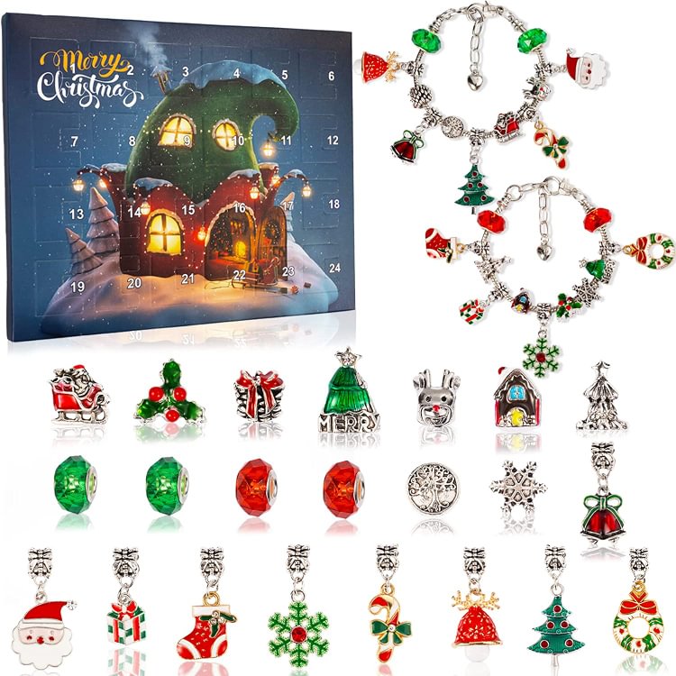 DIY Christmas Advent Calendar Bracelet Set - tree - Codlins