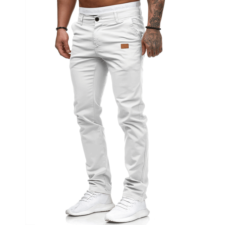 BrosWear Casual Solid Color Labeled Lounge Pants