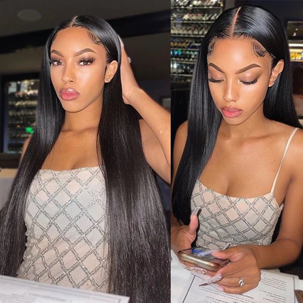 HD Melted Lace Wig丨10-38 Inches Black Straight Hair丨13x4 Ultra Thin Seamless Lace Wig That Fits To The Scalp
