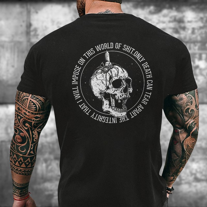Livereid Only Death Can Tear Apart Skull Print T-shirt - Livereid