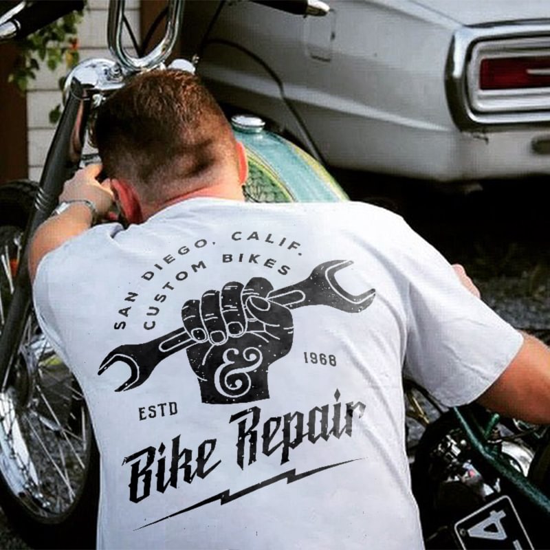 UPRANDY Bike Repair Printed Men's T-shirt Designer -  UPRANDY