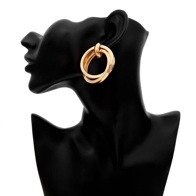 Luxe Twisted Hoop Earrings-Mayoulove