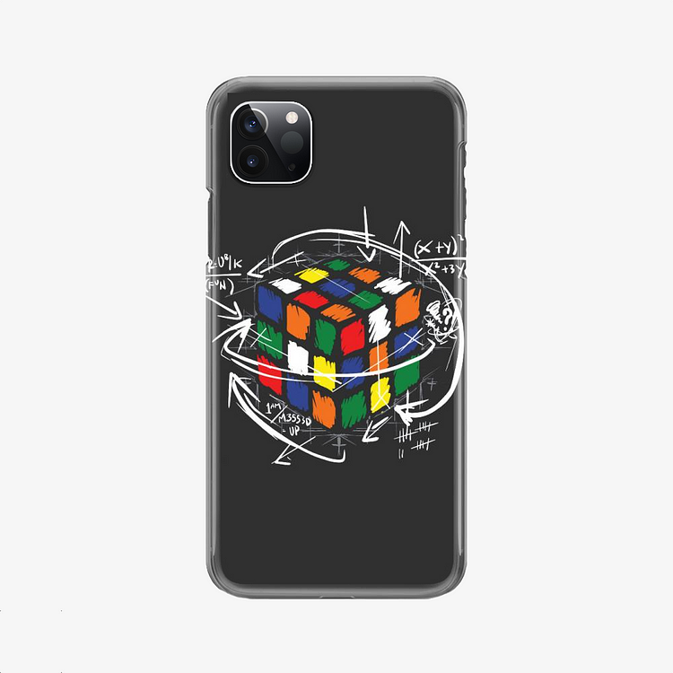 Math On Dark, Rubik Cube iPhone Case